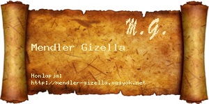 Mendler Gizella névjegykártya
