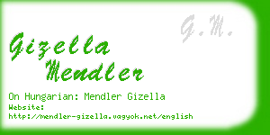 gizella mendler business card